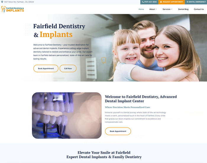 Fairfield Dentistry — website by Star Hawk Studio