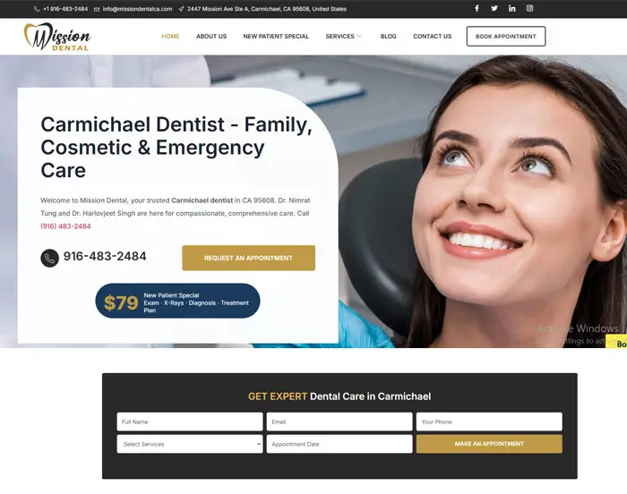 Mission Dental — website by Star Hawk Studio