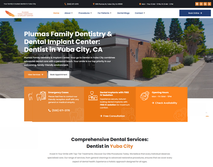 Plumas Family Dentistry — website by Star Hawk Studio