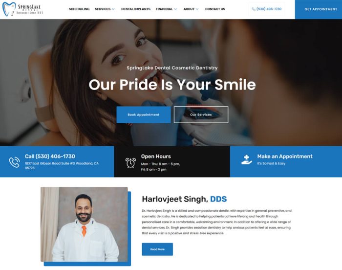 Spring Lake Dental — website by Star Hawk Studio